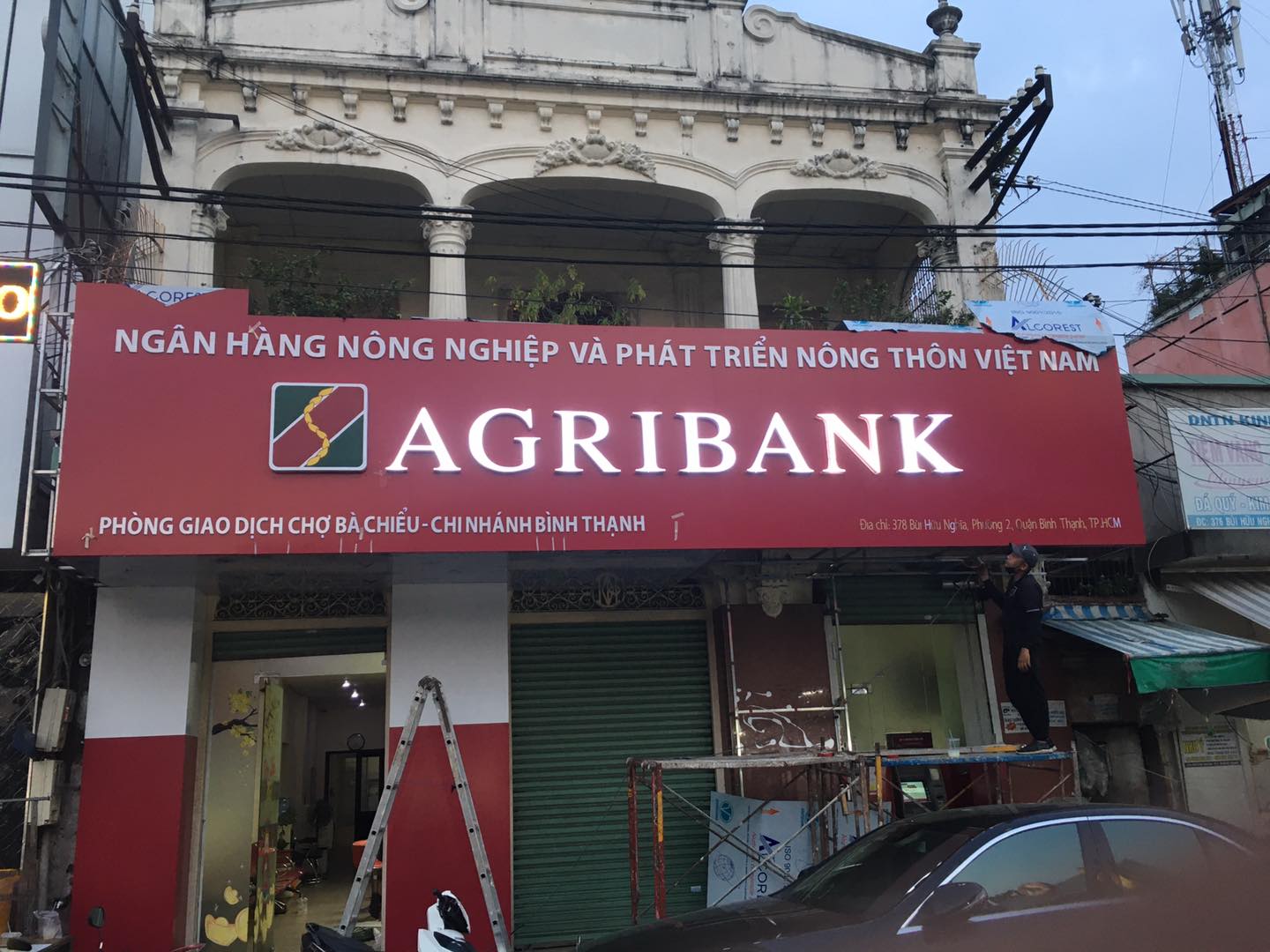 Bảng hiệu quảng cáo ngân hàng Agribank Bà Chiểu