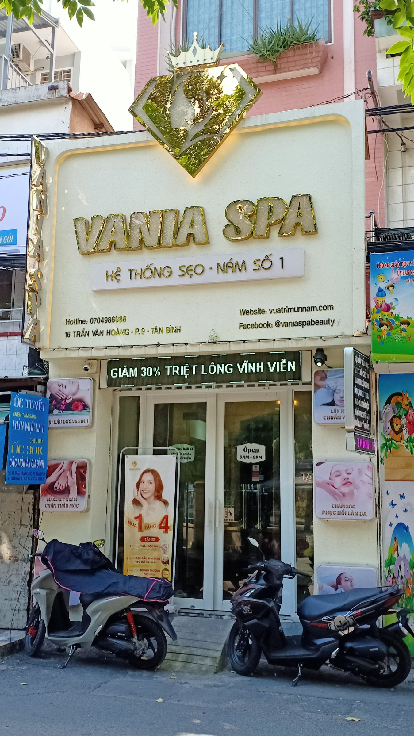 bảng hiệu quảng cáo vania spa
